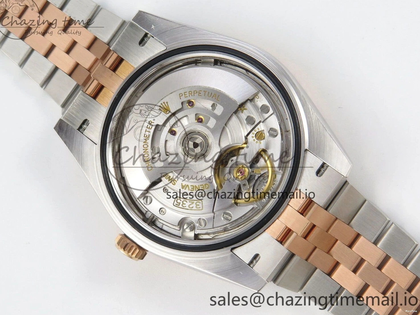 MiroTime 0202 DateJust 41 126331 SS RG ARF 1:1 Best Edition Brown Stick Dial on Jubilee Bracelet SH3235 (Weighted) TopPick 196